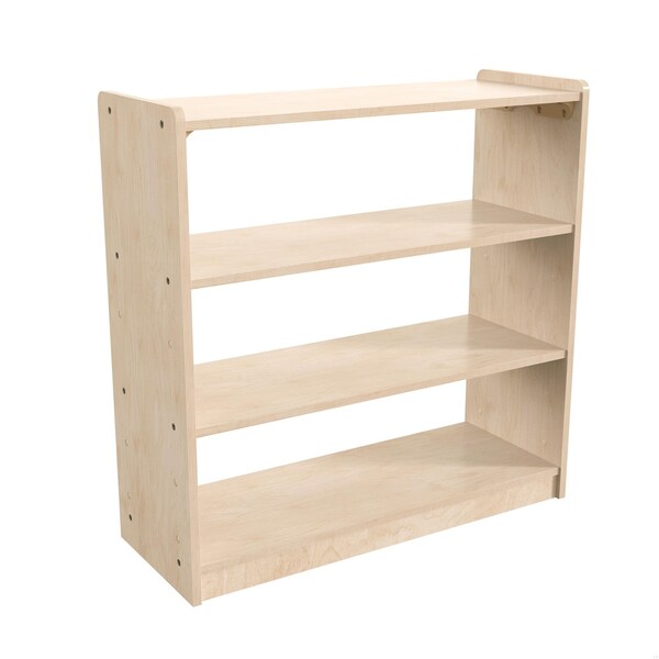 Flash Furniture Bright Beginnings Commercial 3 Shelf Wooden Classroom Open Storage Unit, Natural MK-KE23971-GG - main